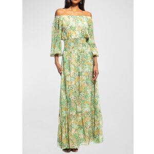 NWT Shoshanna Sacha Floral Off-Shoulder Maxi Dress